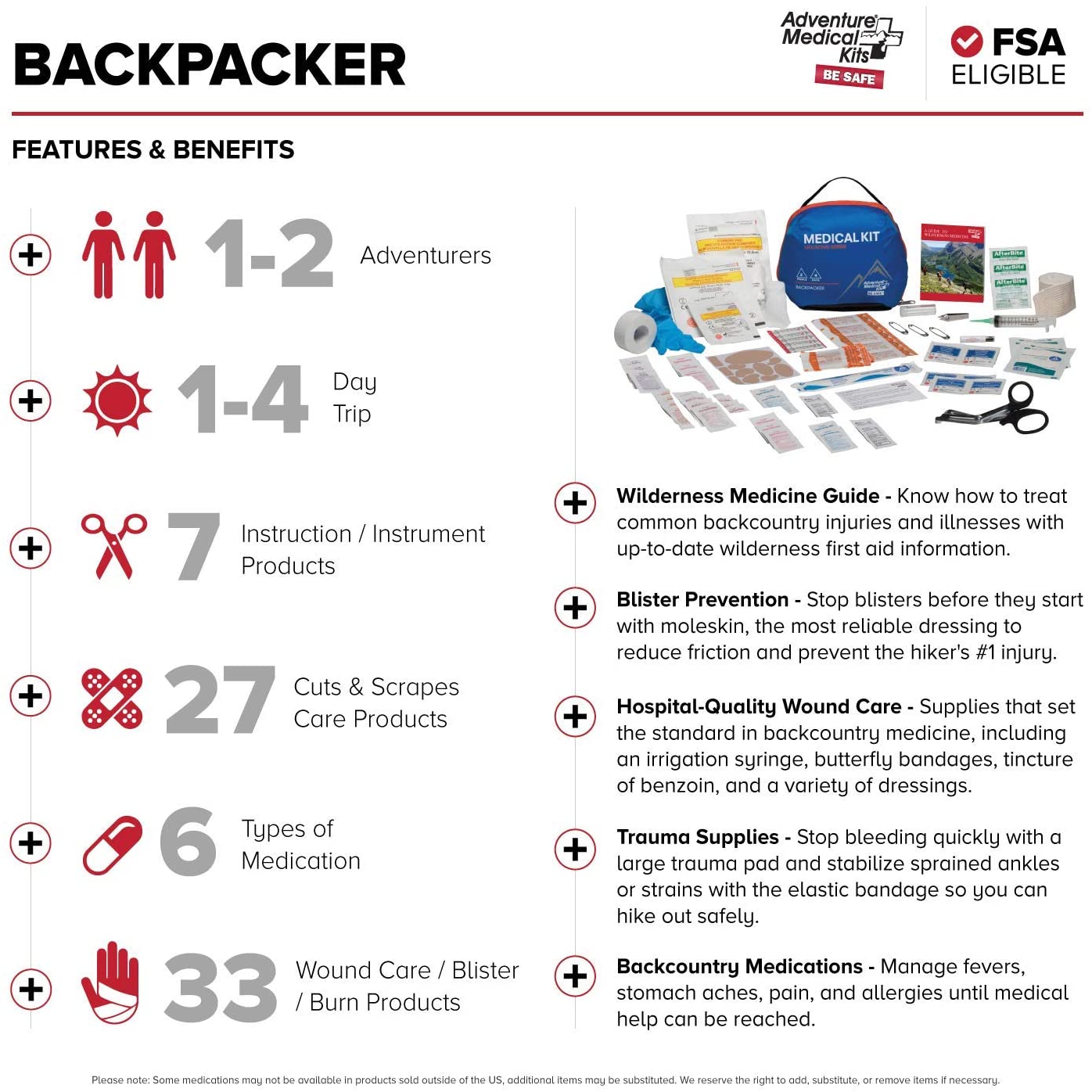 Mountain Backpacker Medical Kit