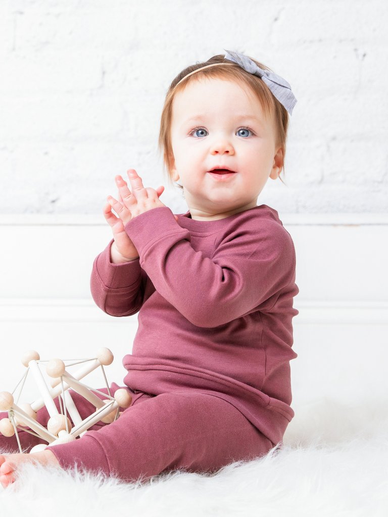 Organic Toddler Pullover: Berry