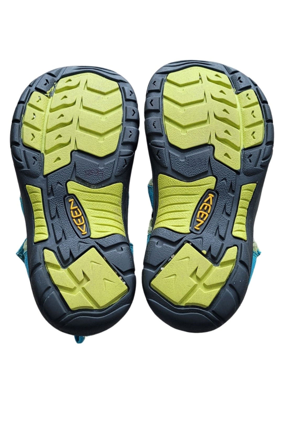 Used Kids Newport Water Sandals by KEEN Big Kids' Size 2-Blue and Green