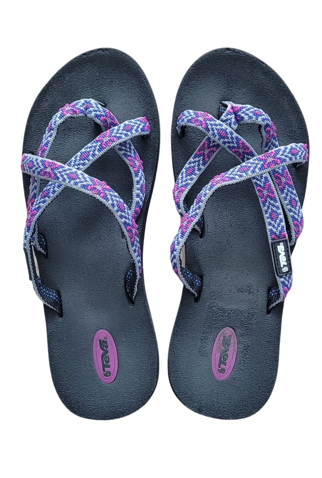 Used Kids Olowahu Sandal by Teva Youth Size 5-Purple and Pink