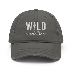 Open image in slideshow, Wild and Free Distressed Baseball Cap
