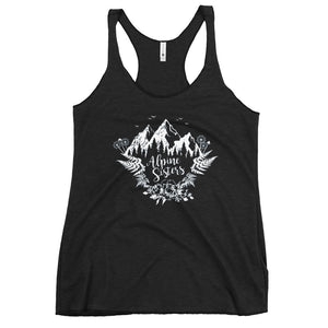 Open image in slideshow, Racerback Tank Alpine Sisters Mountains
